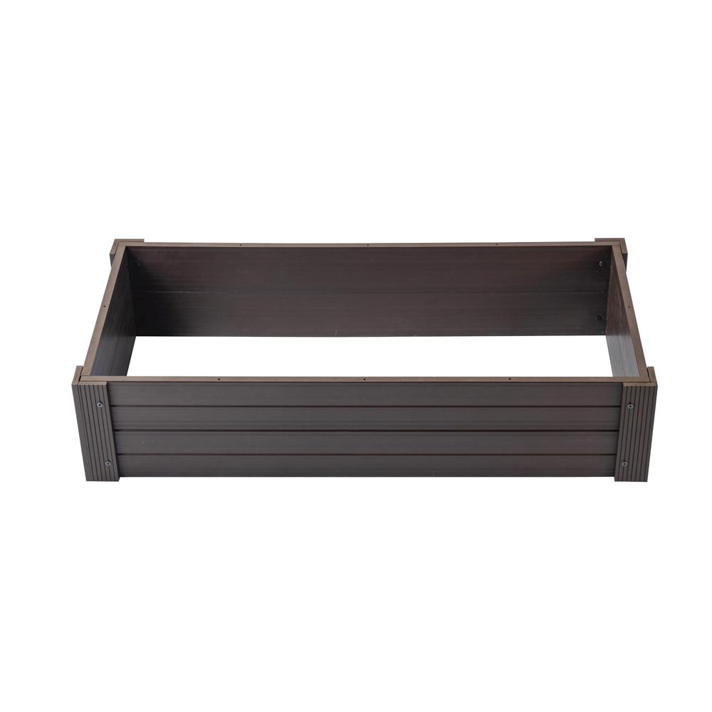 2x4 ECOFLEX Garden Bed, Walnut. Picture 1