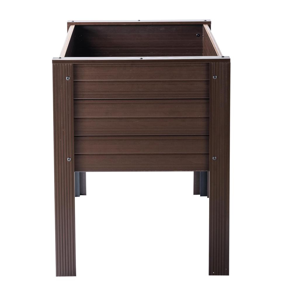 48" ECOFLEX Elevated Planter, Walnut. Picture 6