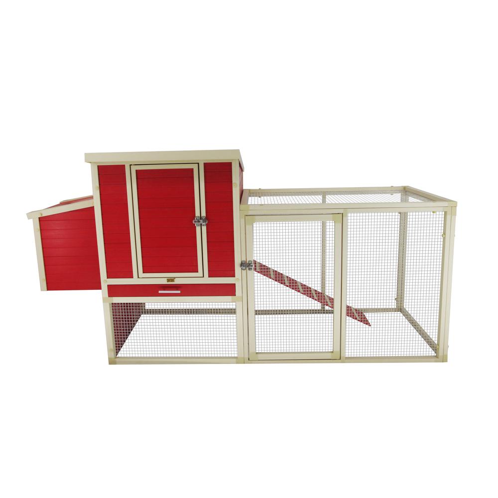 ECOFLEX® Sonoma Chicken Coop in Red and Maple. Picture 3