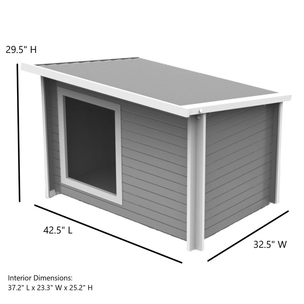 ECOFLEX® Rustic Lodge Outdoor Dog House Extra Large. Picture 3