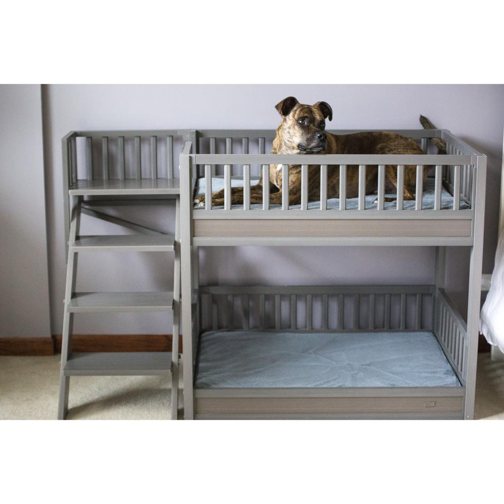 ECOFLEX® Dog Bunk Bed with Removable Cushions - Grey. Picture 3