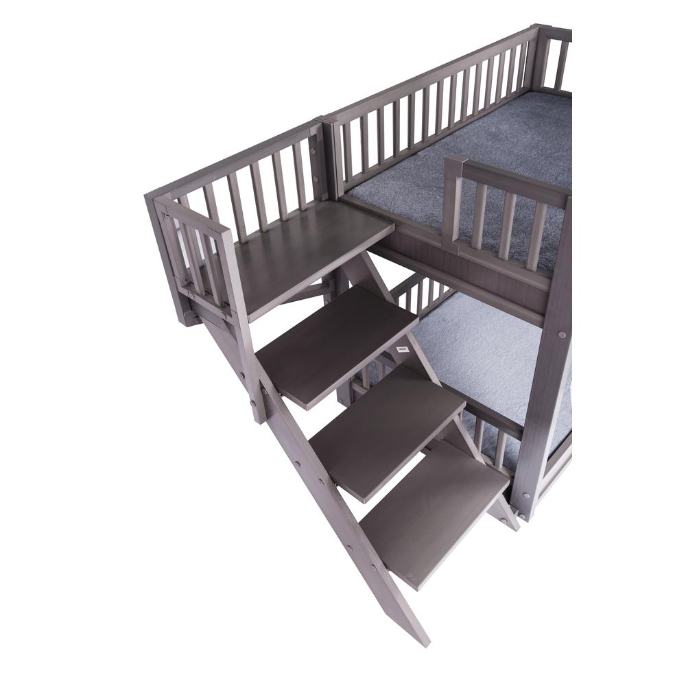 ECOFLEX® Dog Bunk Bed with Removable Cushions - Grey. Picture 4
