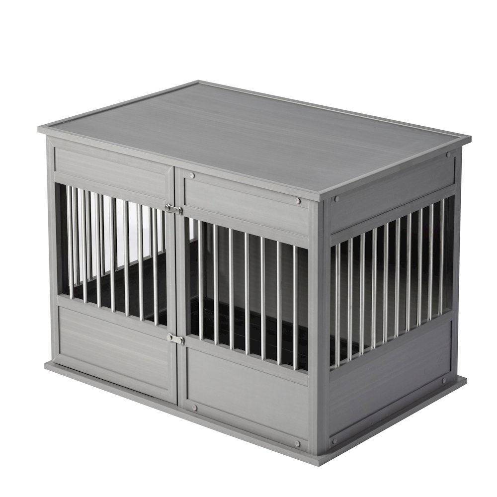 New Age Pet ECOFLEX Horizon Dog Crate - Grey Large. Picture 1