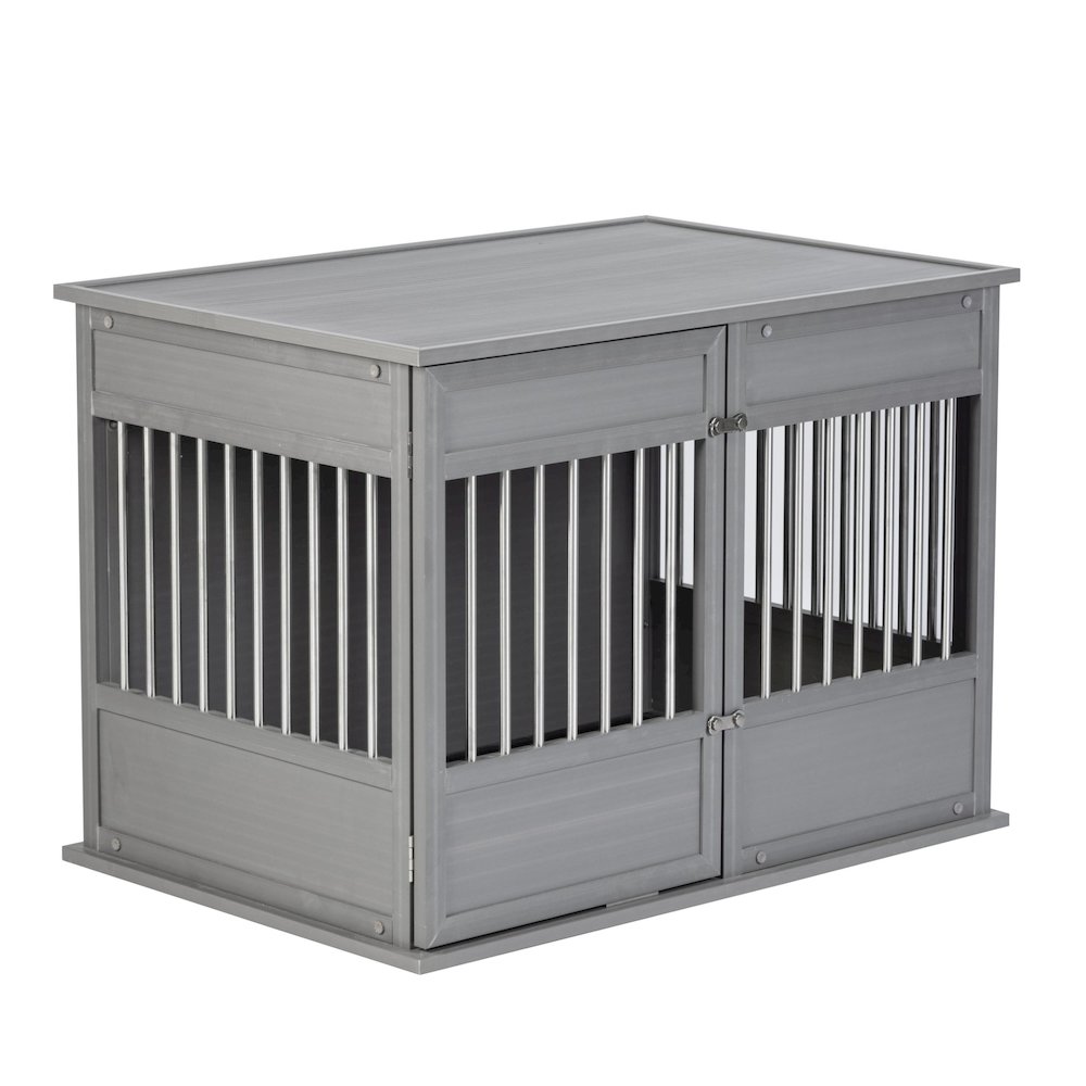 New Age Pet ECOFLEX Horizon Dog Crate - Grey Large. Picture 3