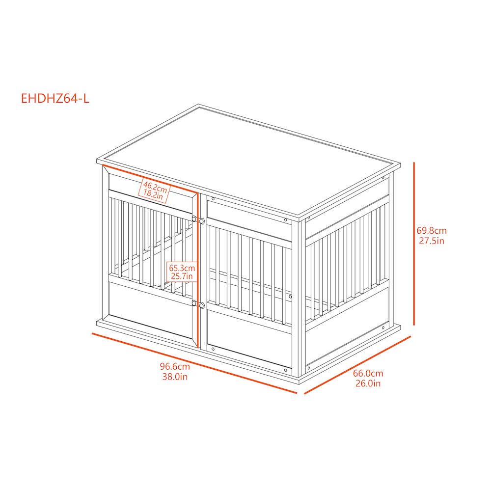 New Age Pet ECOFLEX Horizon Dog Crate - Grey Large. Picture 4