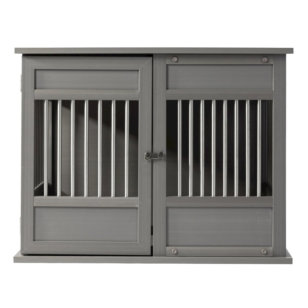 New Age Pet ECOFLEX Horizon Dog Crate - Grey Medium. Picture 1