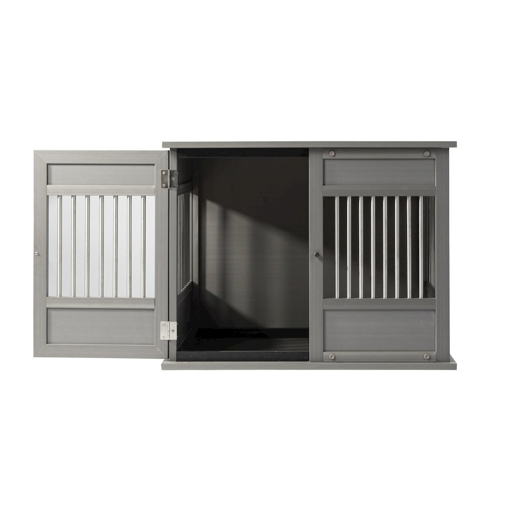 New Age Pet ECOFLEX Horizon Dog Crate - Grey Medium. Picture 4