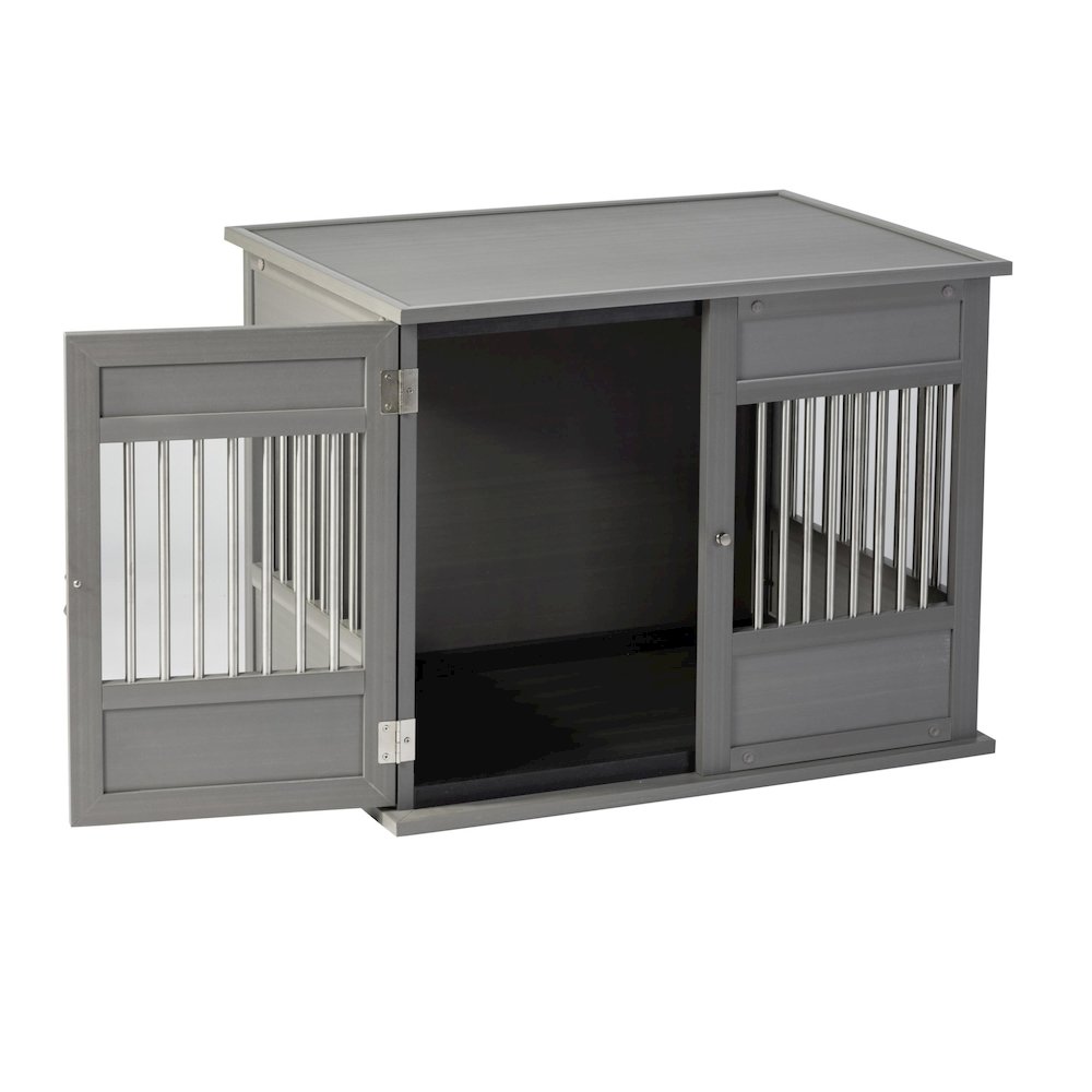 New Age Pet ECOFLEX Horizon Dog Crate - Grey Medium. Picture 5