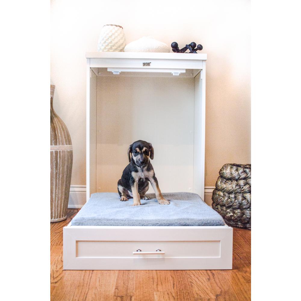ECOFLEX® Murphy Style Dog Bed with Memory Foam Cushion - Antique White. Picture 2