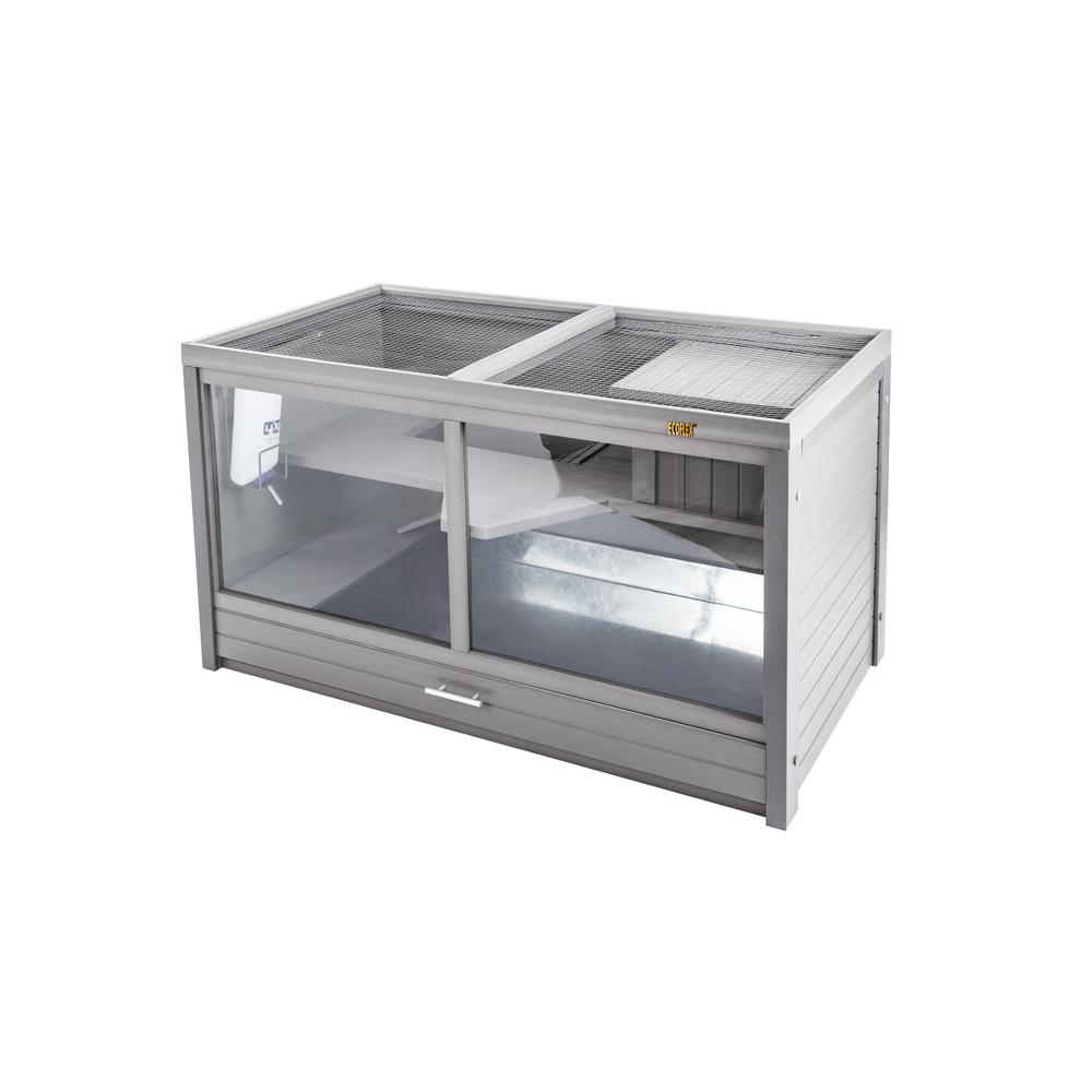 ECOFLEX® Jumbo Park Avenue Indoor Rabbit Hutch-Nantucket Grey. Picture 1