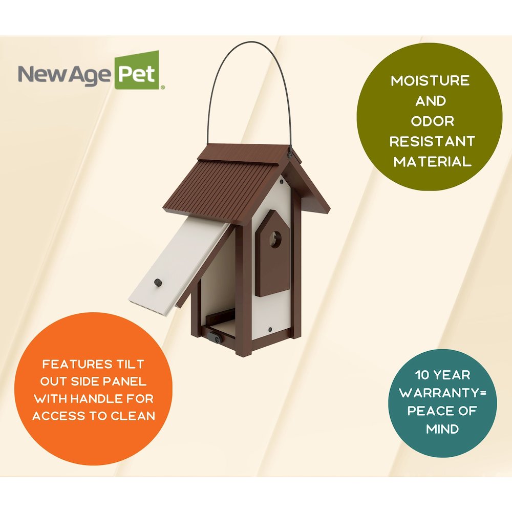 ECOFLEX Feathered Friends A-Frame Retreat Bird Feeder - Small. Picture 7