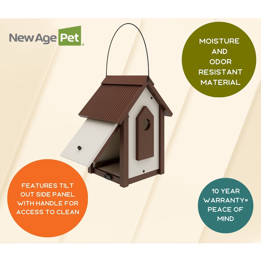 ECOFLEX Feathered Friends A-Frame Retreat Bird Feeder - Large. Picture 7