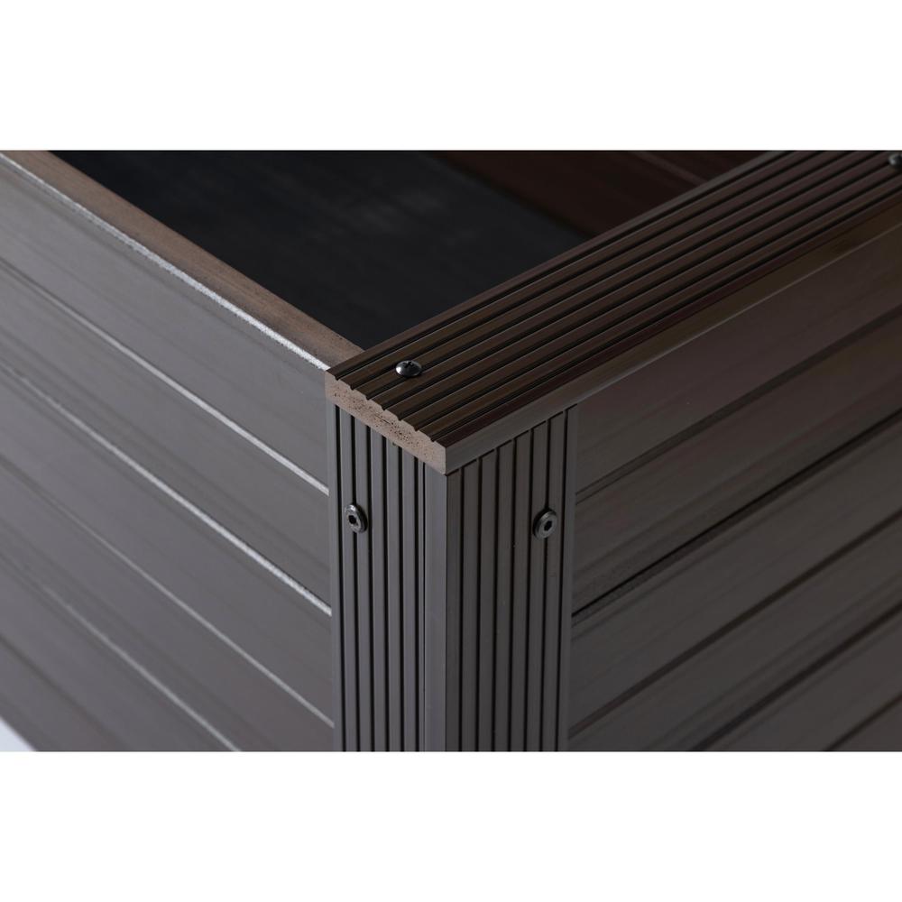 48" ECOFLEX Elevated Planter, Walnut. Picture 7