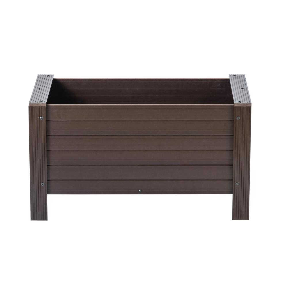 36" ECOFLEX Rectangular Planter, Walnut. Picture 3