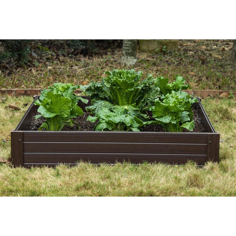 4x4 ECOFLEX Garden Bed, Walnut. Picture 6