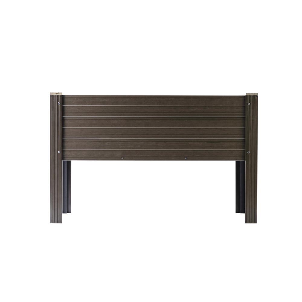 48" ECOFLEX Elevated Planter, Walnut. Picture 5