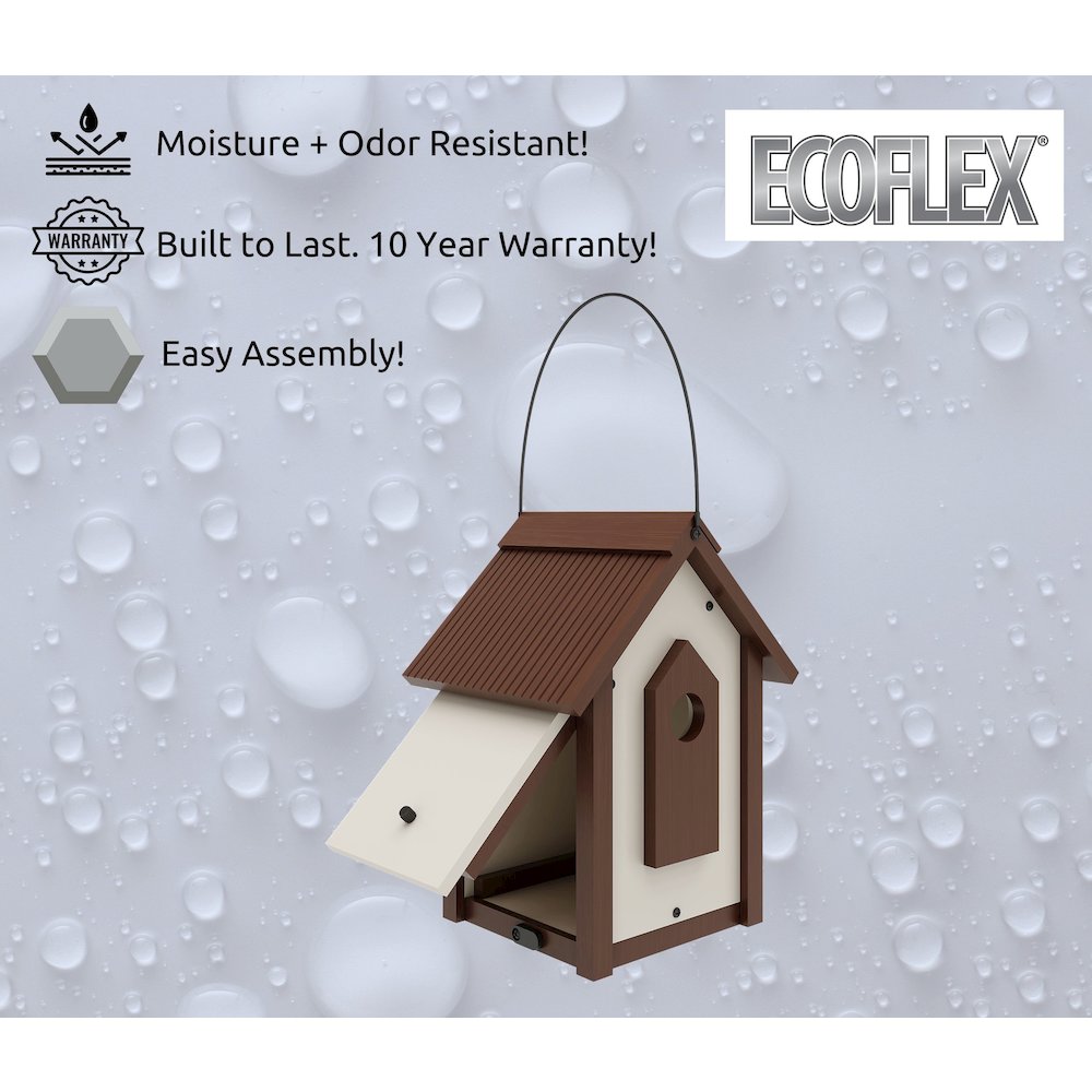 ECOFLEX Feathered Friends A-Frame Retreat Bird Feeder - Large. Picture 6