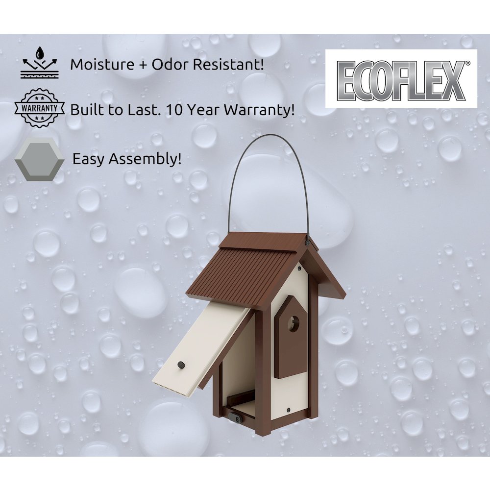 ECOFLEX Feathered Friends A-Frame Retreat Bird Feeder - Small. Picture 6