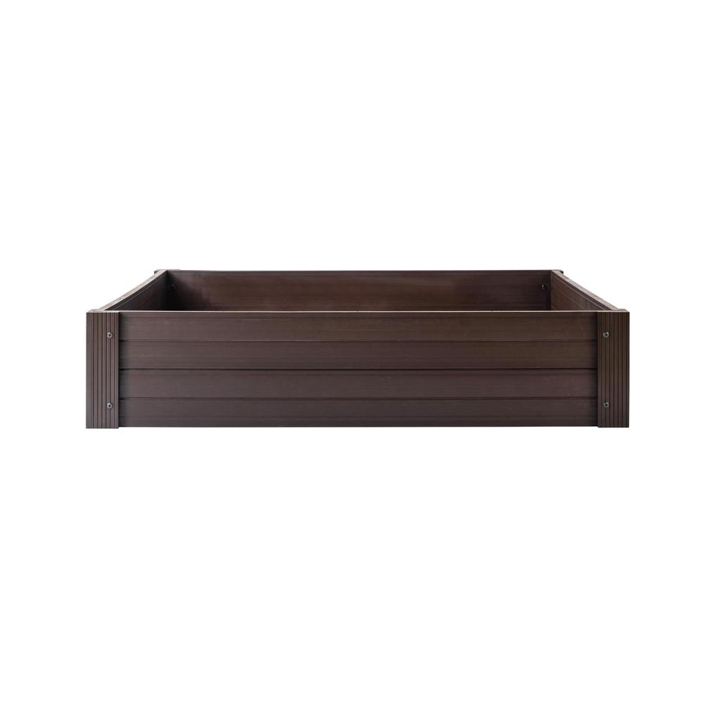 4x4 ECOFLEX Garden Bed, Walnut. Picture 4