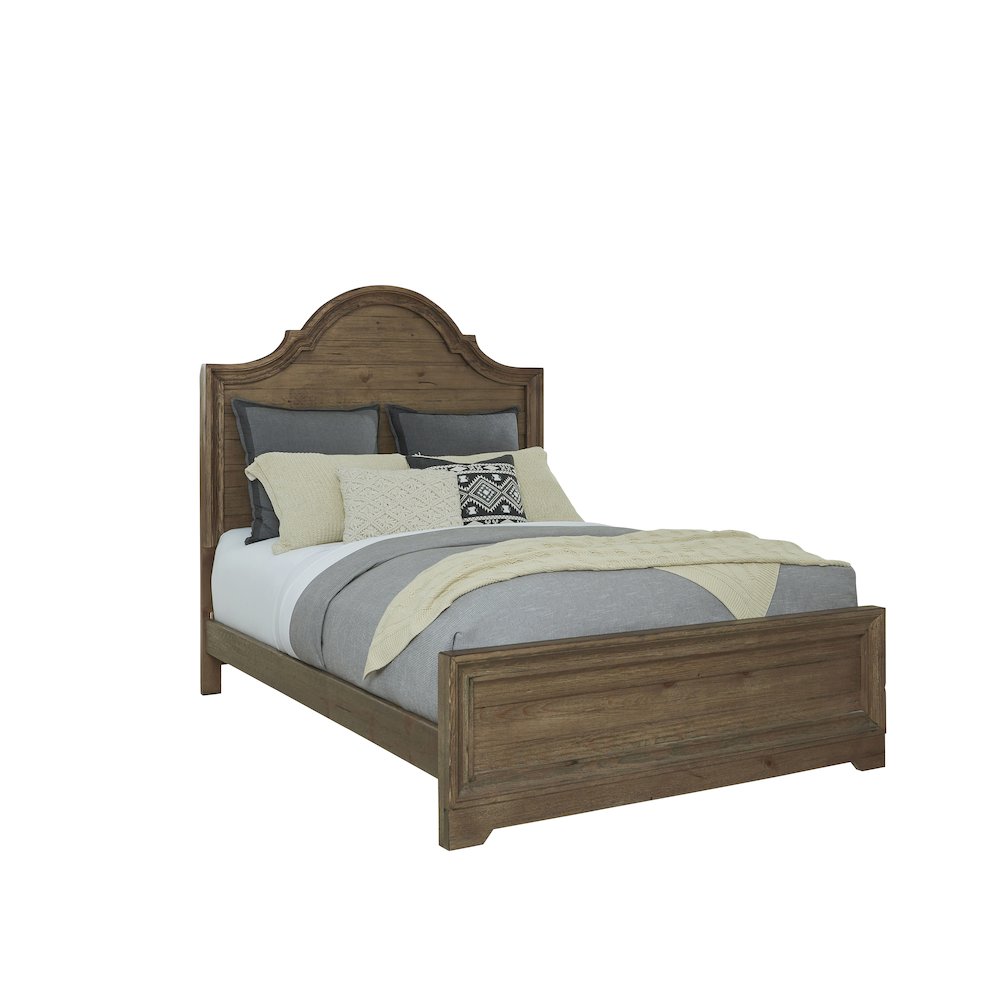King Panel Bed, Tan. Picture 1
