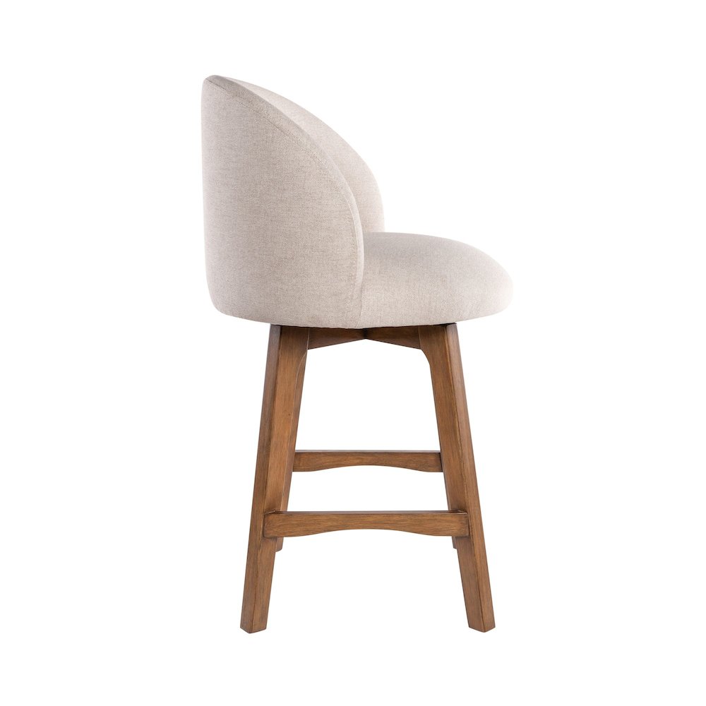 Garet Swivel Counter Stool - Rustic Natural Finish. Picture 8
