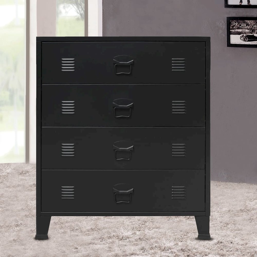 Chest Of Drawers Black Sheet Metal Medium Chest Of Drawers. Picture 4