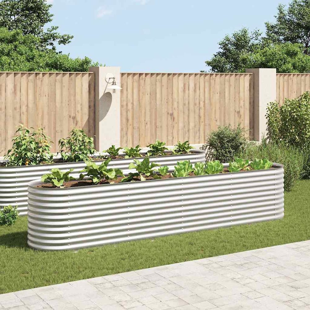 Garden Raised Bed Silver Galvanized Steel Large Tough. Picture 4