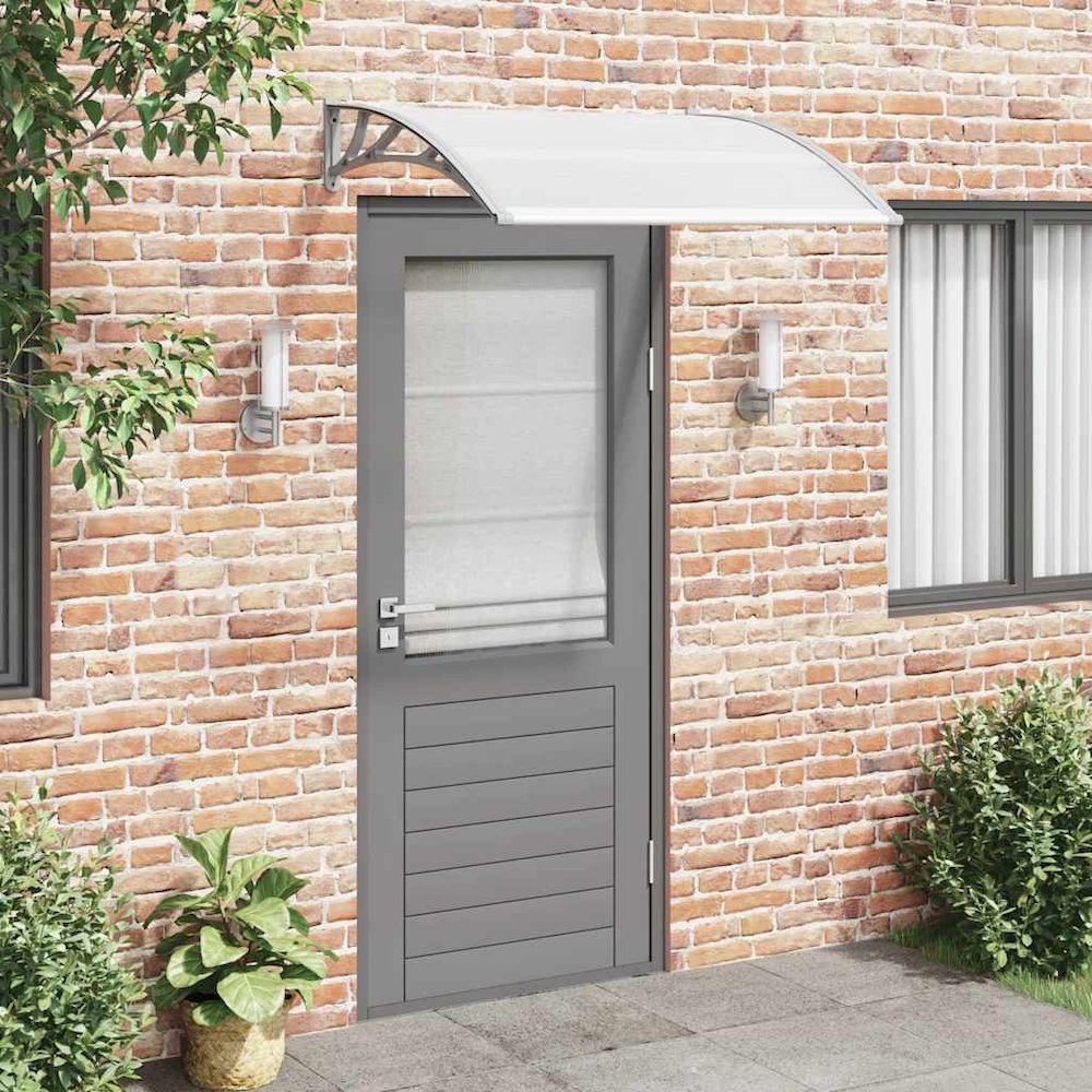 Door Canopy Grey brackets and transparent sheets. Picture 4