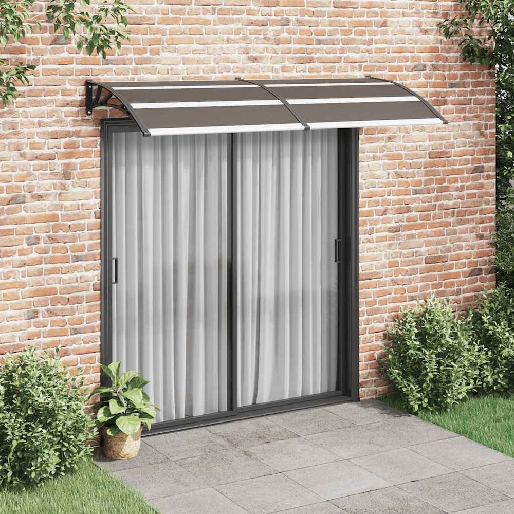 Door Canopy Black Polycarbonate Medium Durable Canopy. Picture 4