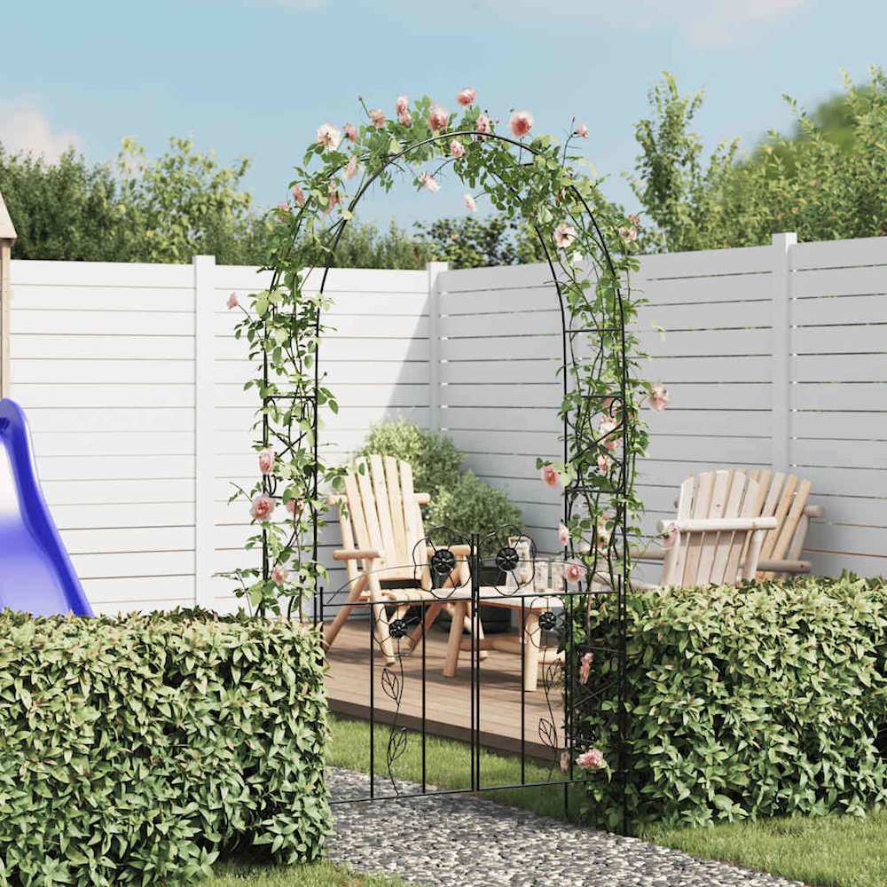 Garden Arch Black Iron 7.5 ft tall Durable Garden Arch. Picture 4
