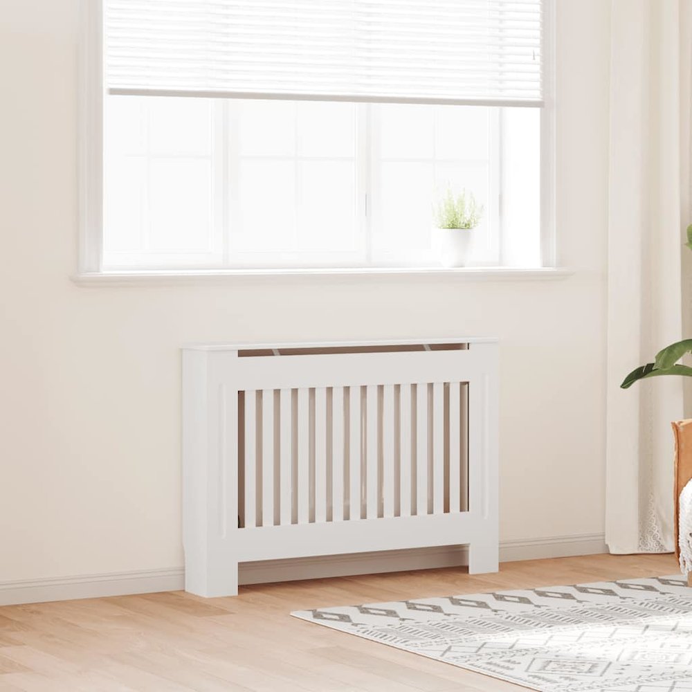 White MDF Radiator Cover Heating Cabinet 44", 242189. Picture 4
