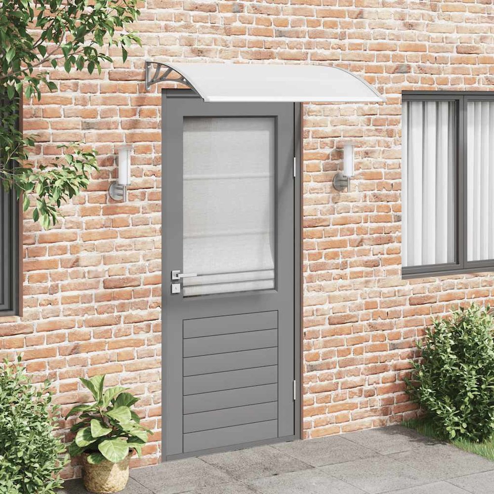 Door Canopy Grey and Transparent Polycarbonate, ABS, Aluminum. Picture 4