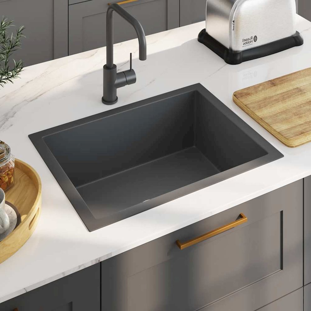 Handmade Kitchen Sink Black Stainless Steel. Picture 4