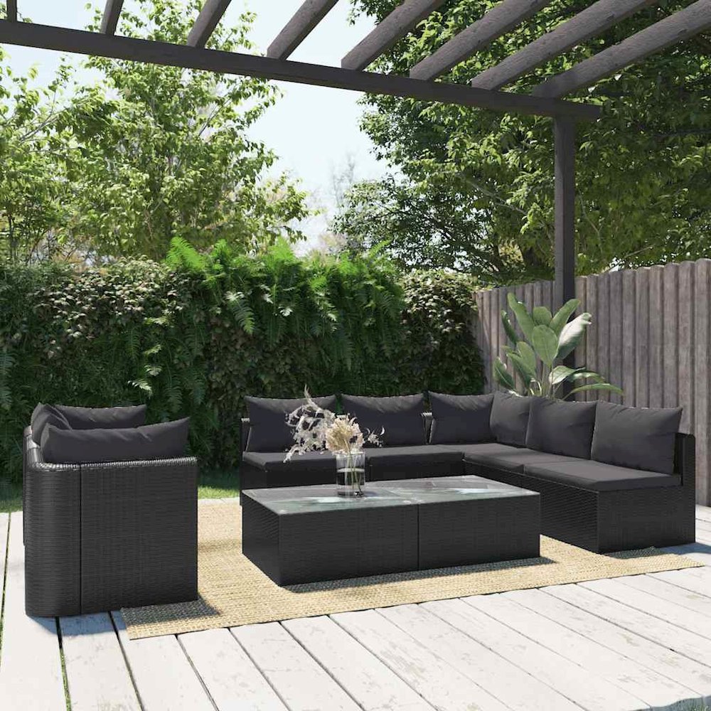 Garden Sofa Black. Picture 4