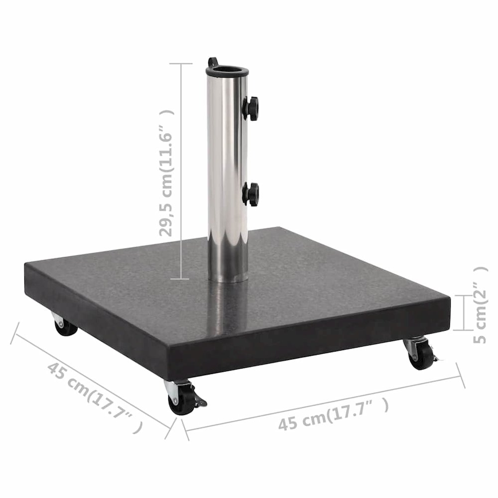 Parasol Base Black Granite, Stainless Steel Medium. Picture 18