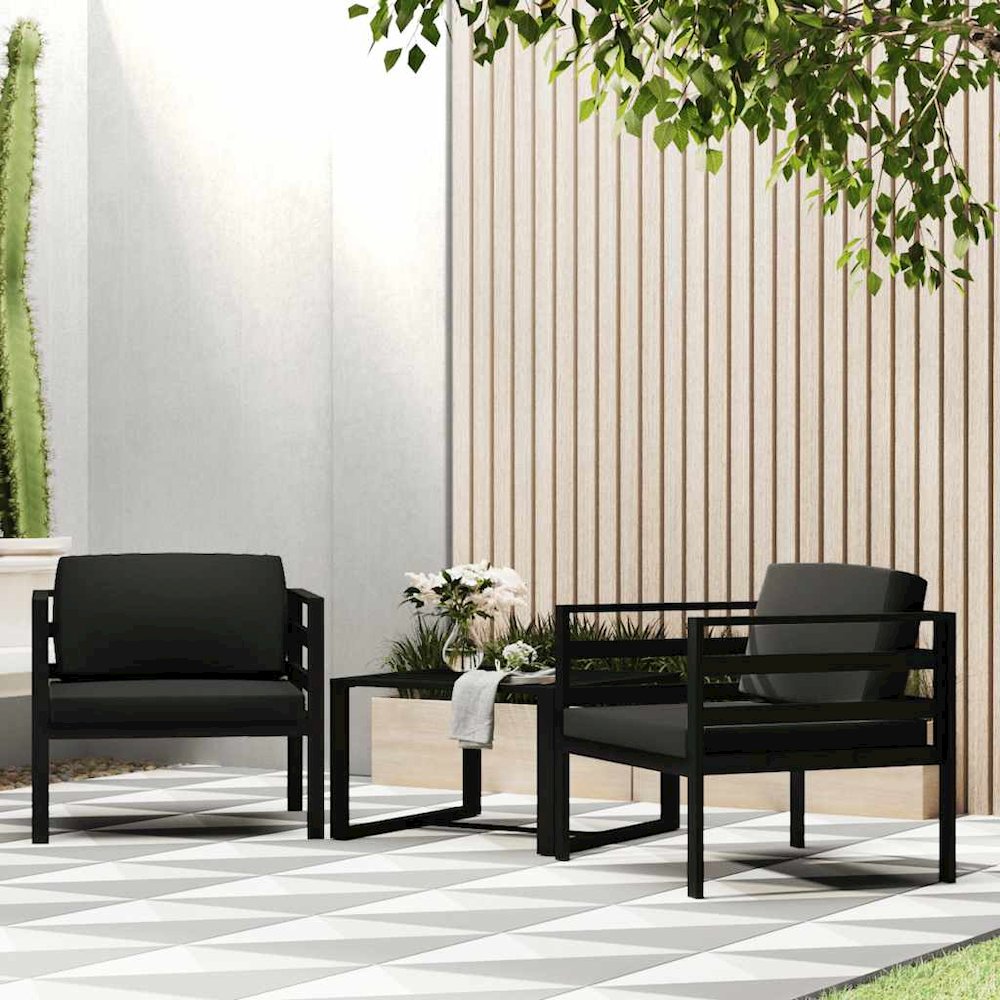 Single Sofa Anthracite Aluminum Single Modular Single Sofa. Picture 4