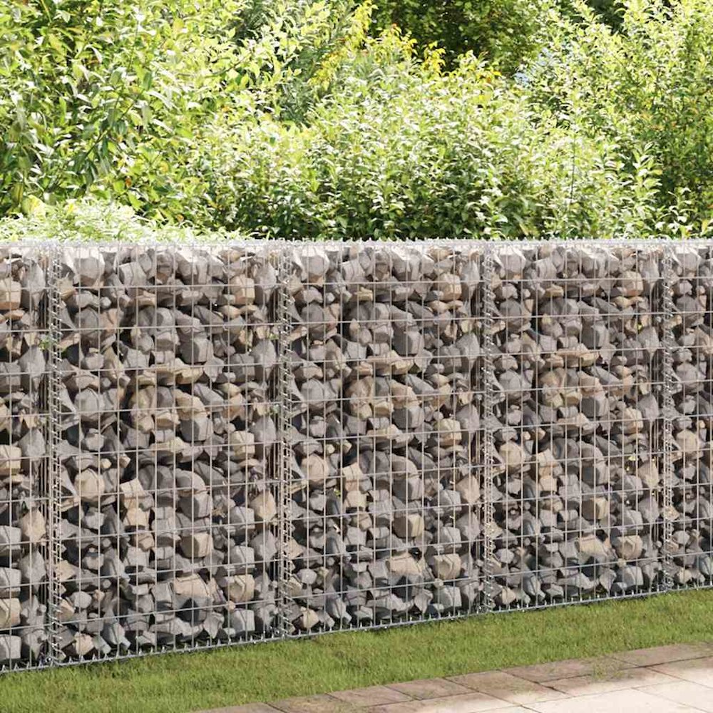 Gabion Wall with Covers Galvanized Steel 23.6"x11.8"x39.4". Picture 4