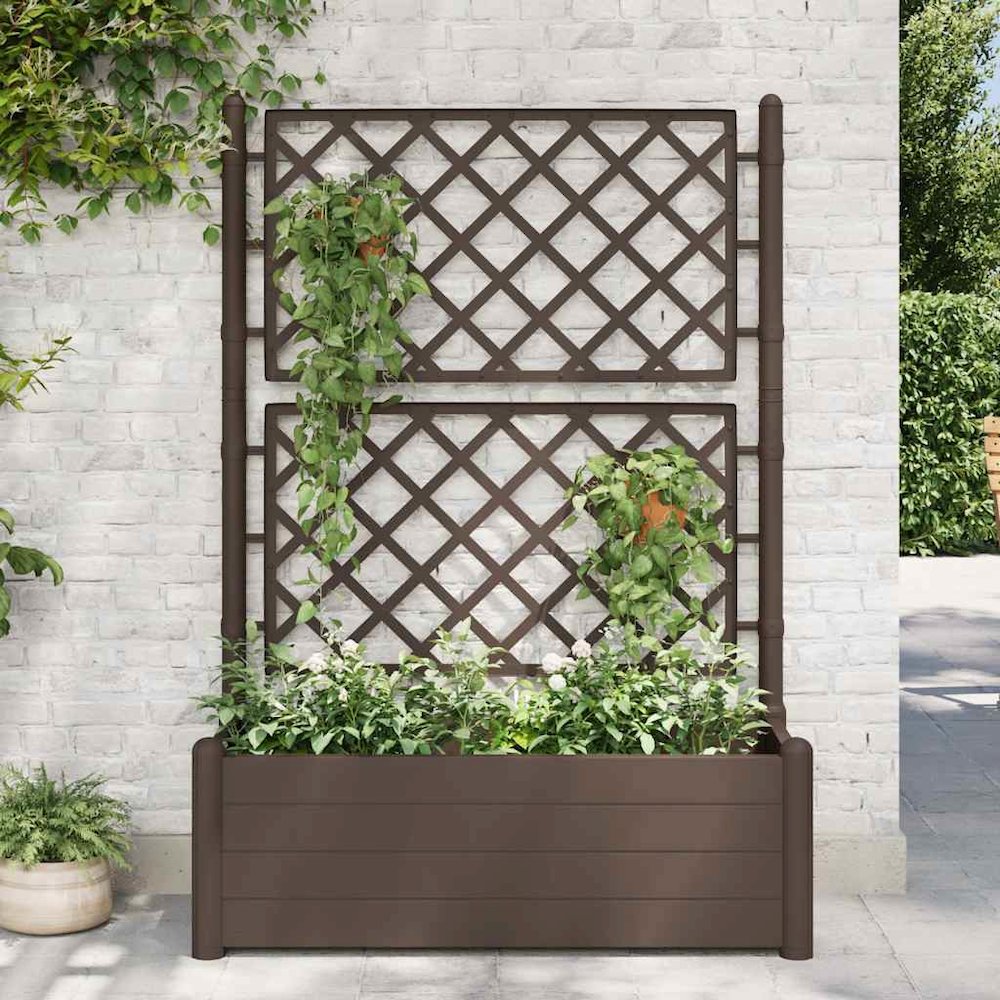 Garden Planter Mocha Polypropylene Large Planters. Picture 4