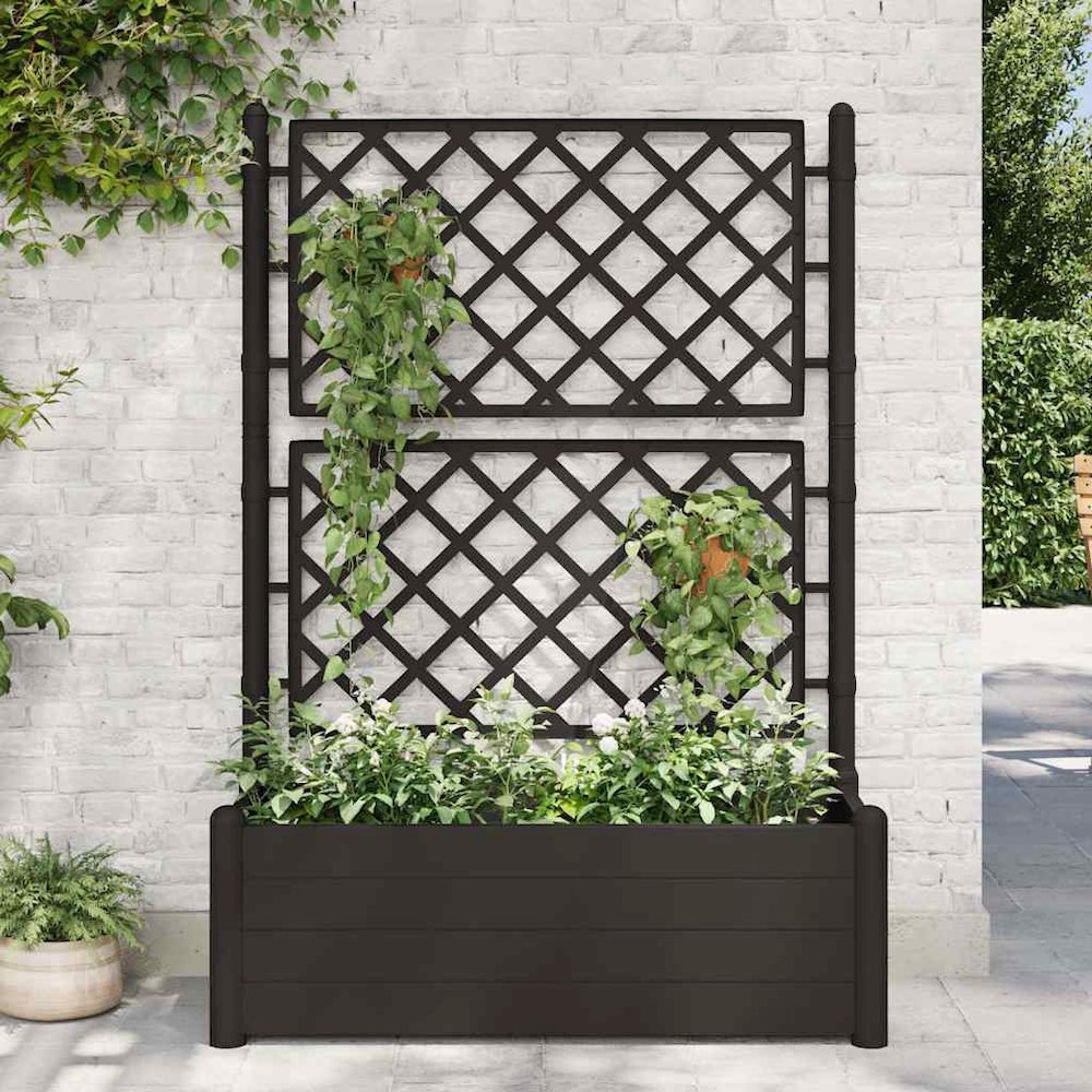 Garden Planter Anthracite PP (polypropylene) Medium Planters. Picture 4