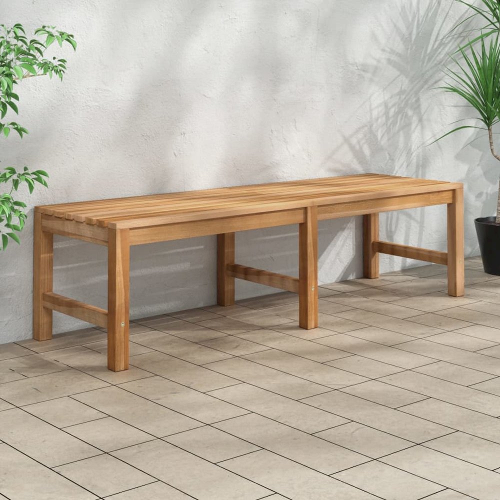 Bench Teak Solid Teak Wood 59.1 in long Durable Garden Bench. Picture 4