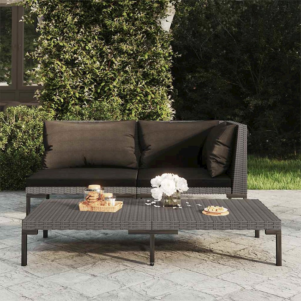 Garden Sofa Dark gray, Black. Picture 4