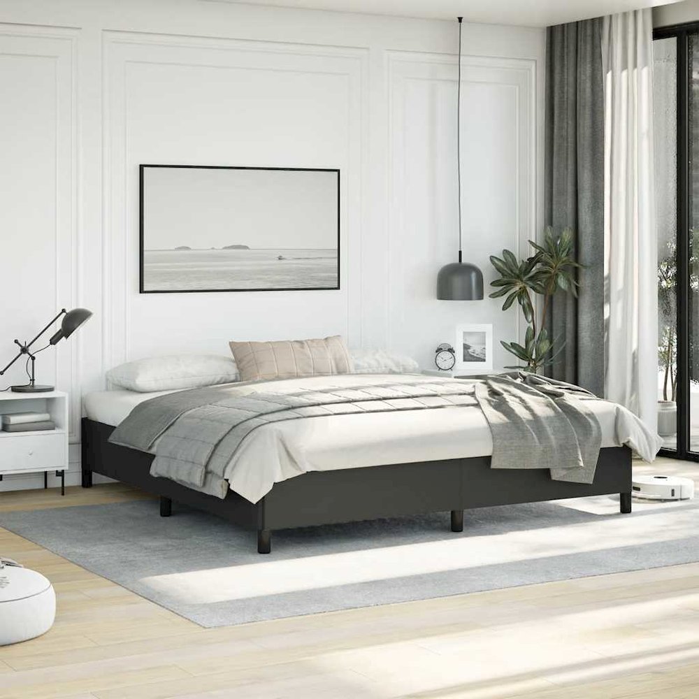 Bed Frame Black 75% polyvinyl chloride, 5% cotton, 20% polyester. Picture 4