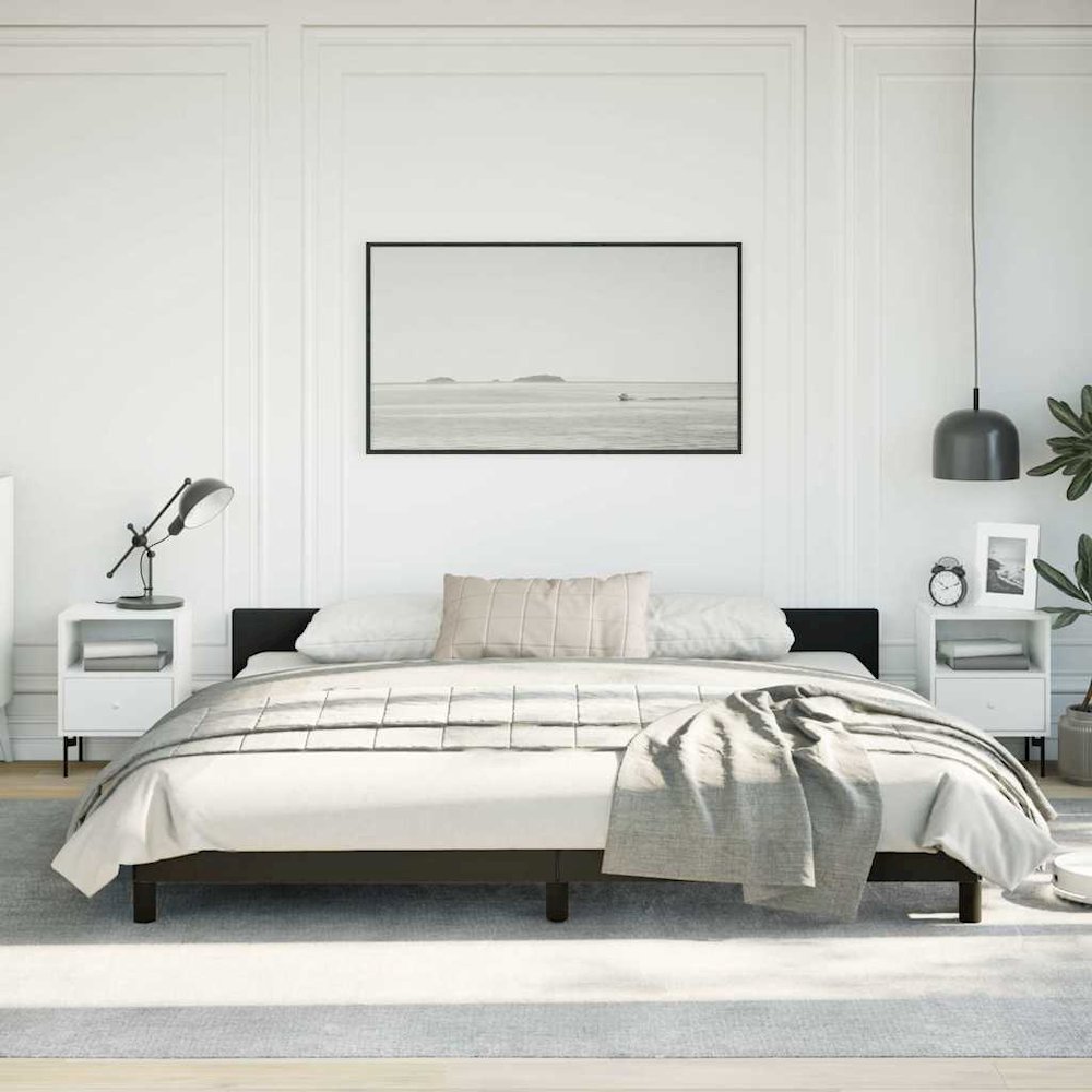 Bed Frame With Headboard Black. Picture 4