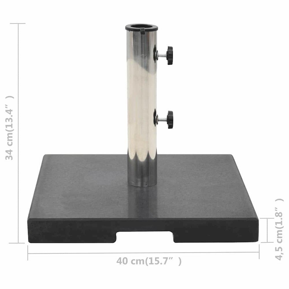 Parasol Base Black Granite, Stainless Steel. Picture 27