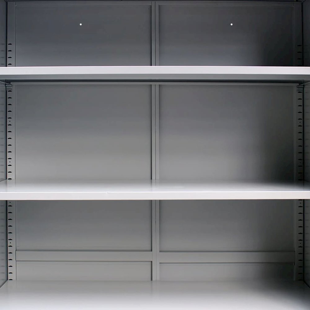 Office Cabinet Grey Steel Medium Height-Adjustable Shelves. Picture 5