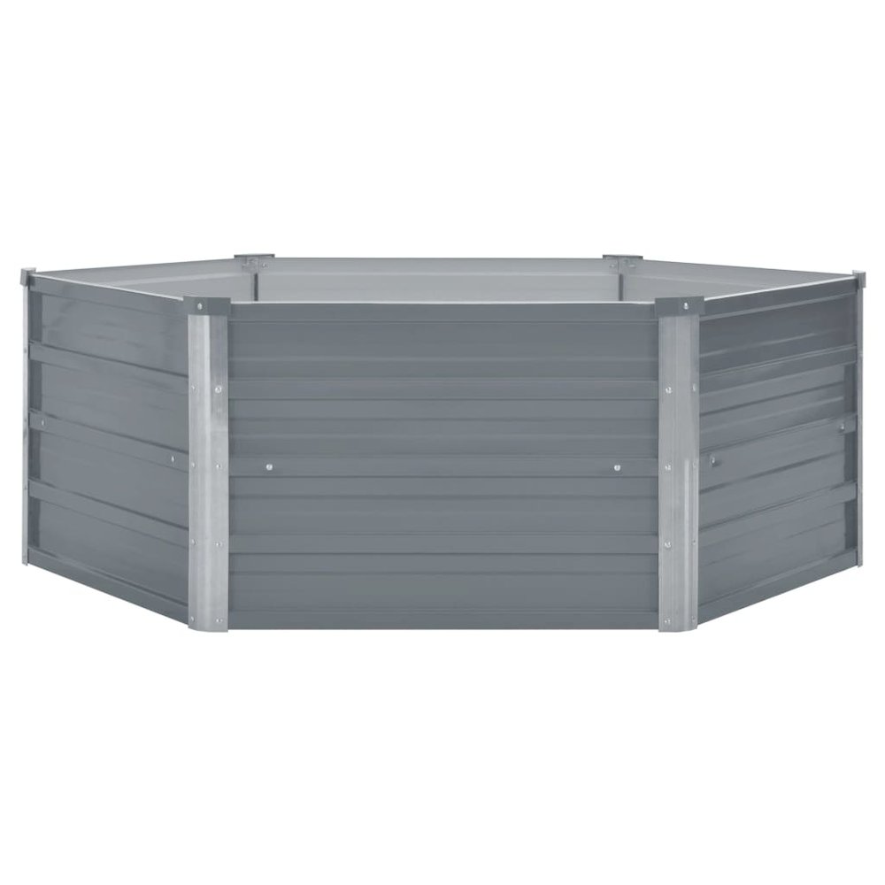 Raised Garden Bed Grey Galvanized Steel 50.8x50.8x18.1 in. Picture 2
