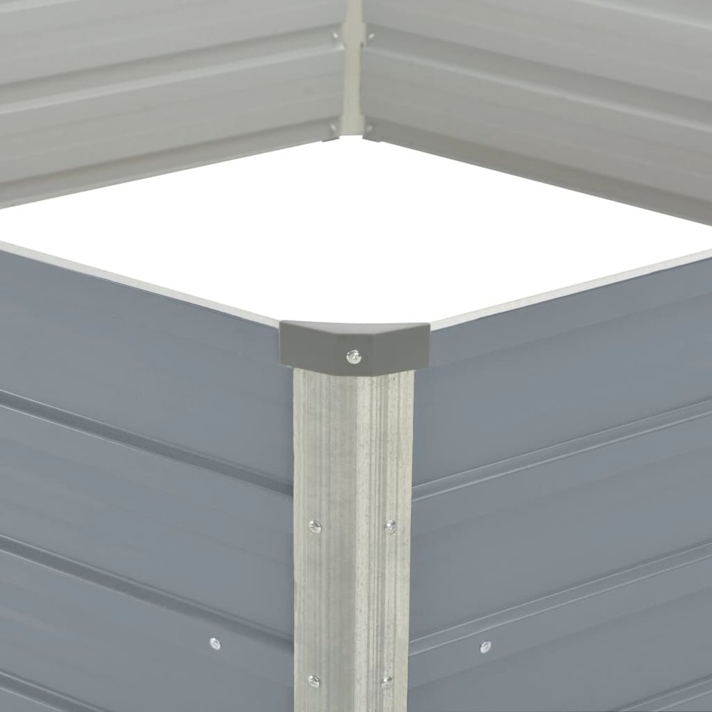 Raised Garden Bed Grey Galvanized Steel 50.8x50.8x18.1 in. Picture 4