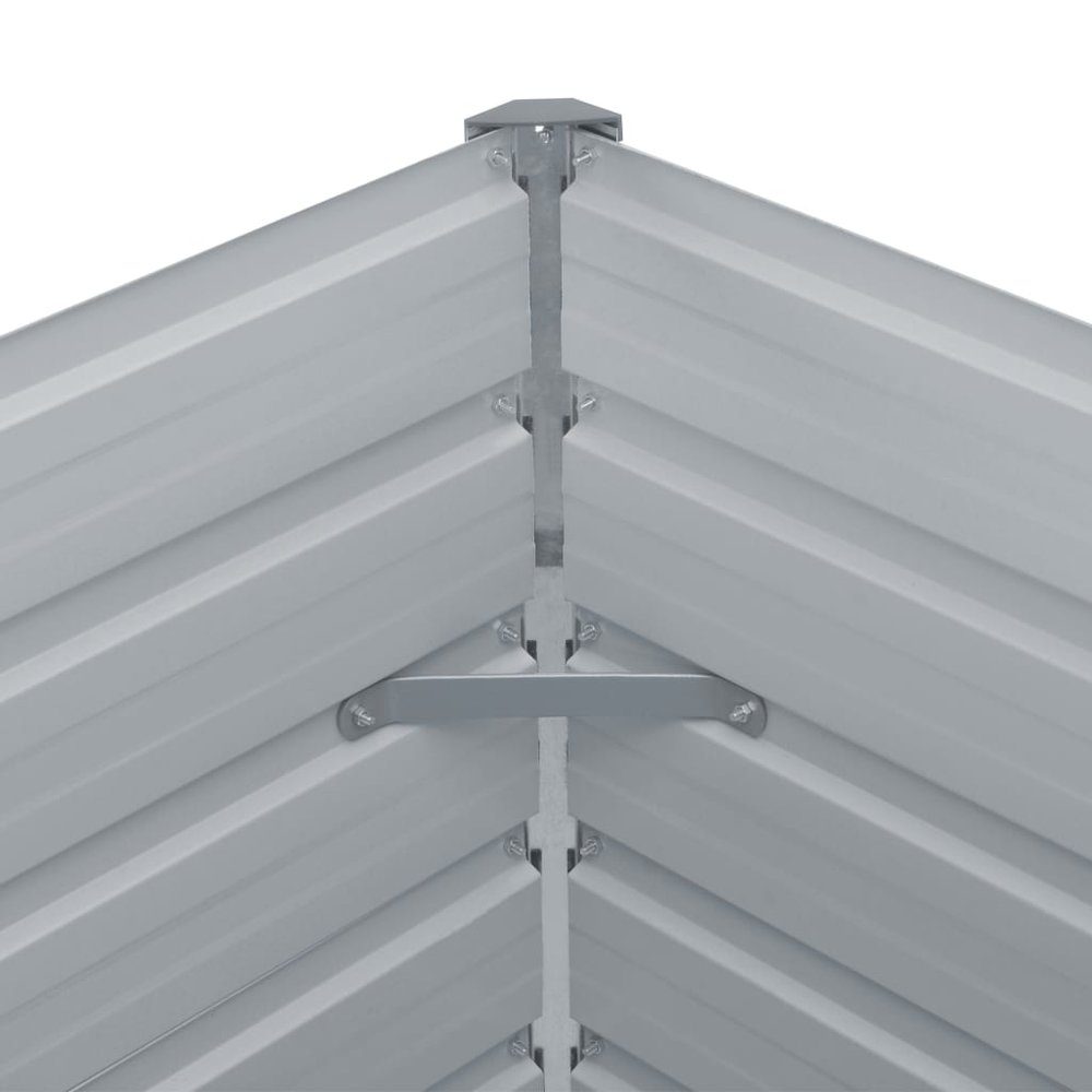 Raised Garden Bed Grey Galvanized Steel 50.8x50.8x18.1 in. Picture 5