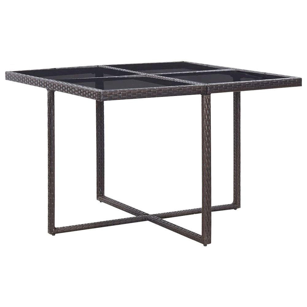 Outdoor Dining Set Brown Steel 9 Piece Set Removable Covers. Picture 5