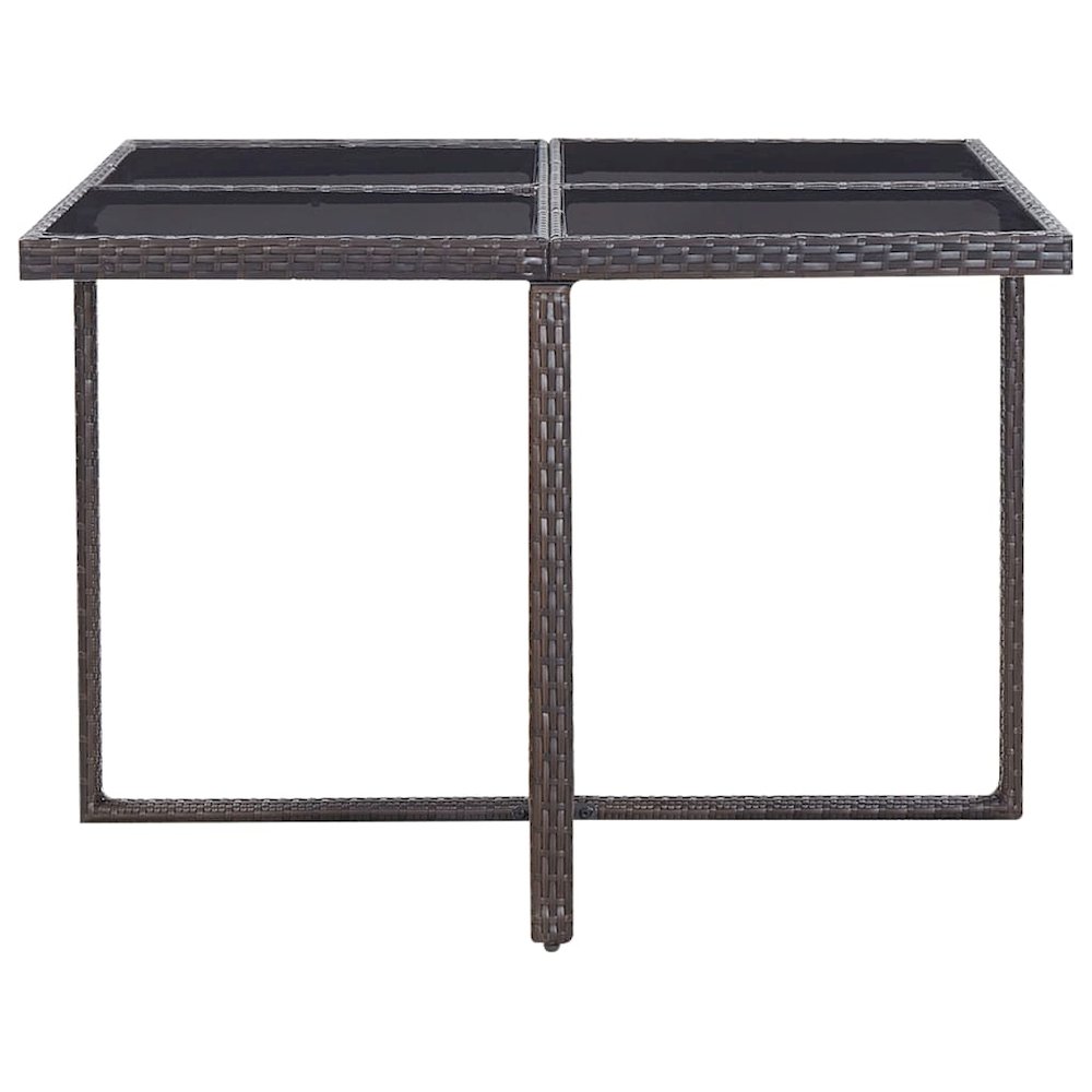 Outdoor Dining Set Brown Steel 9 Piece Set Removable Covers. Picture 6